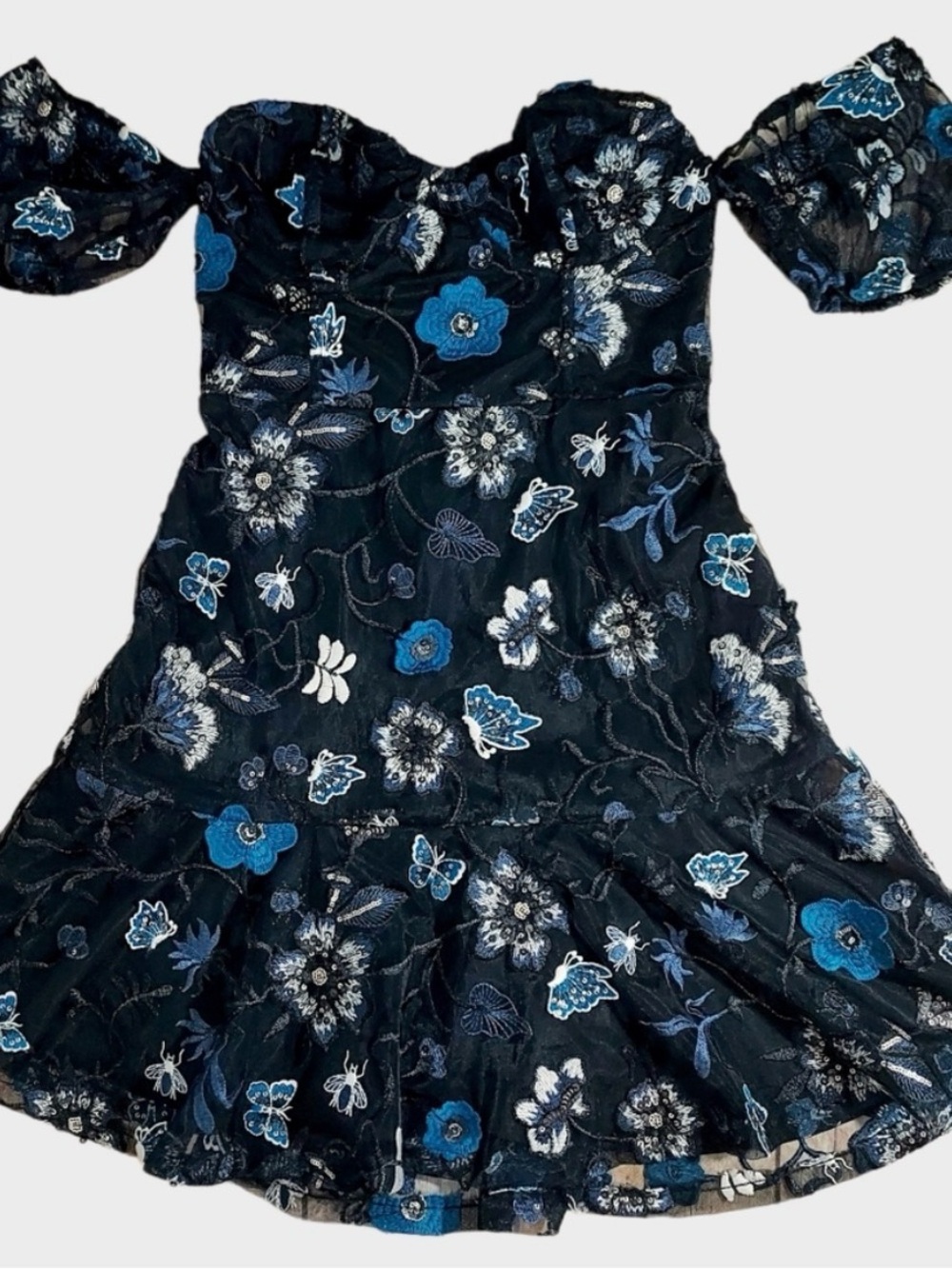 For Love And Lemons Botanic Off-Shoulder Dress